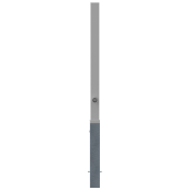 Stainless steel post | 70 x 70 mm | removable, self-engaging lockwith hot-dip galvanized ground socket part-no. 470.10approx. 400 mm below ground | with triangular locking mechanism acc. with DIN 3223 | without eyelet